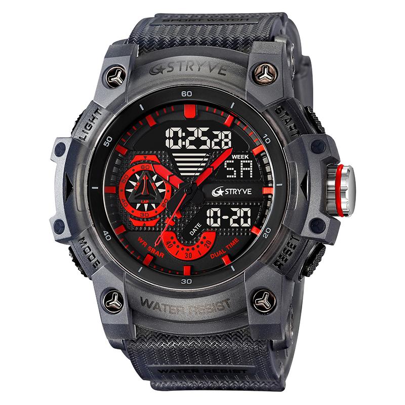Men's Watch Fashion Trend Outdoor Multi Functional Sports Watch Waterproof Night Light Calendar Student Electronic Watch