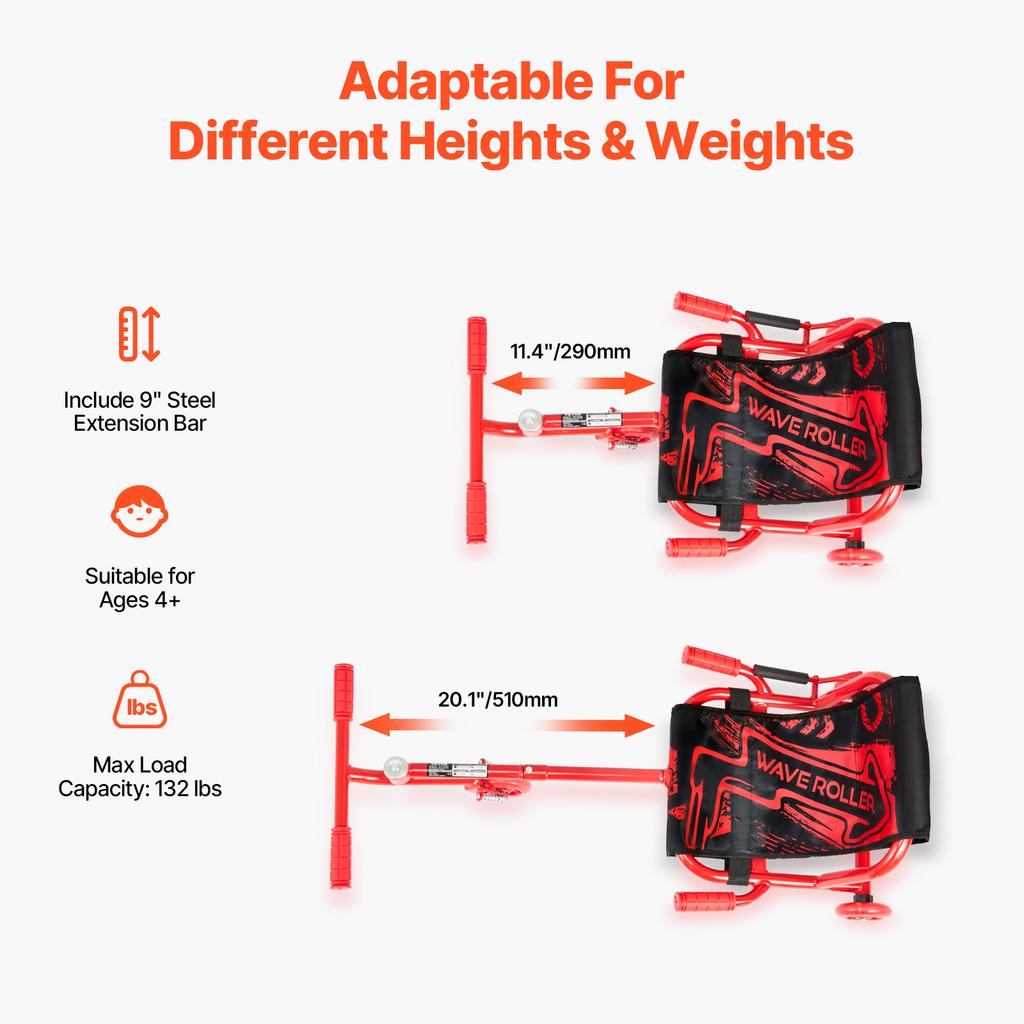 SucceBuy 132/198lbs Çocuklar İçin Binilebilir Scooter Sallanarak Yan Yana Hareketle Çalışan Zig-Zag Hareketiyle Kayan Açık Hava Spor Oyuncakları