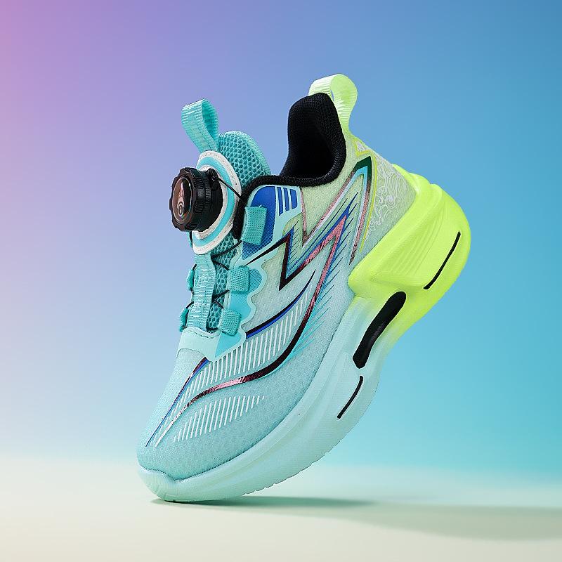 Boys' sneakers 2025 new spring trendy cool children's shoes boys soft sole lightweight knob running basketball shoes