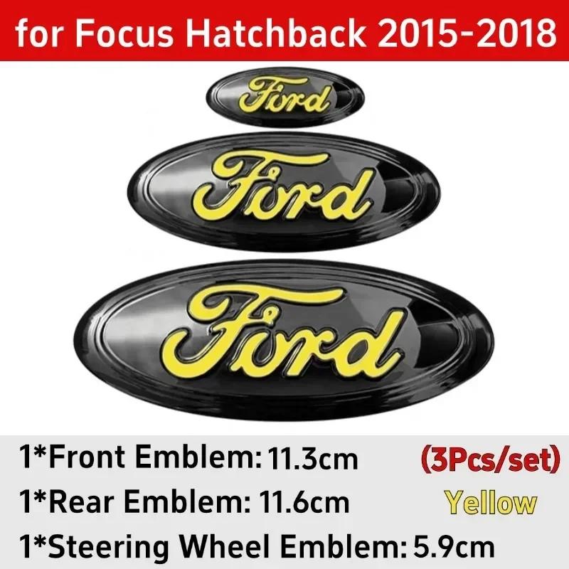 Autoaufkleber Ford Neu 2025 Heißes Metall Auto Front Heck Logo Aufkleber für Ford Edge Taurus Explorer Escape ST Kuga Mondeo Focus Equato