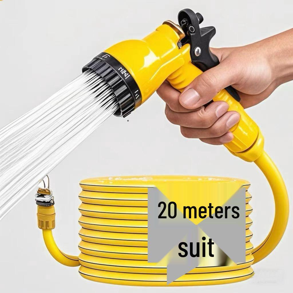 High-Pressure Soft Water Hose for Gardening, Car Washing, and Household Use - Flexible, Gardening, Explosion-Proof, 4-Point Thin Tube
