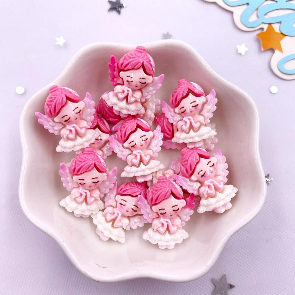 20 SZTŻywica Kawaii Kolorowy Kreskówkowy Aniołek Dziewczynka Płaska Kamień Wystrój Domu Księżniczka Wróżka Figurka Scrapbooking DIY Akcesoria Rękodzieło