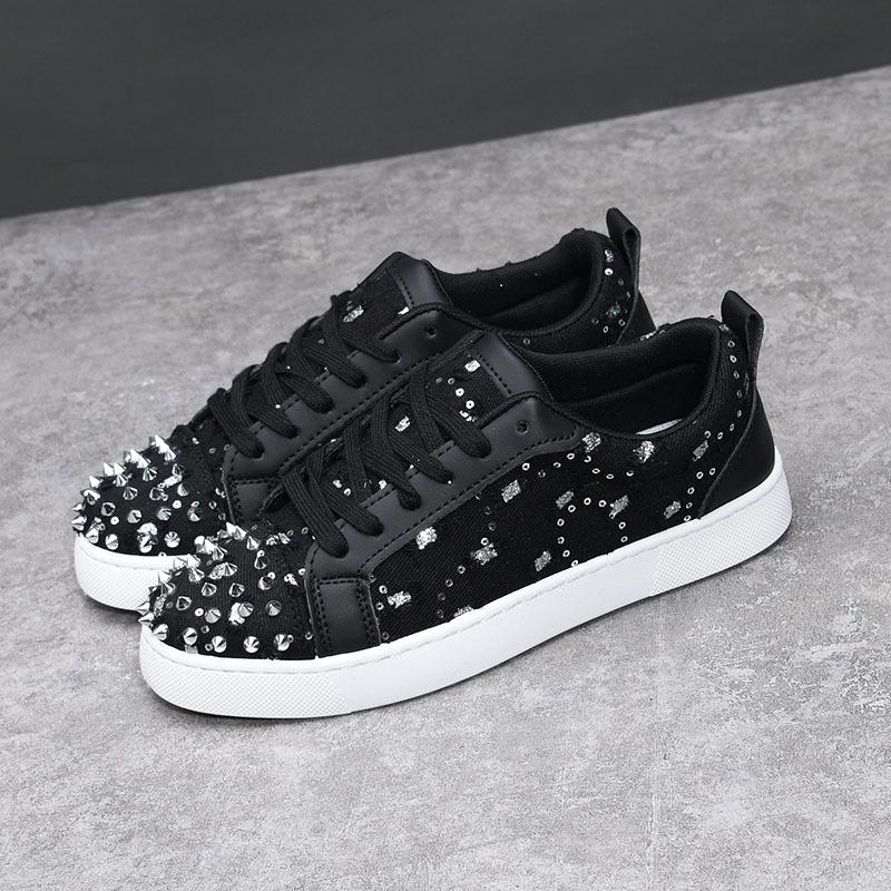 22 летние новые дышащие туфли-кеды с плетением из ивы, инкрустированные бриллиантами, на мягкой подошве, парные повседневные туфли, низкие кеды из парусины 39 чёрный