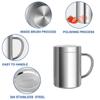 Double Wall Coffee Mug Stainless Steel Travel Tumbler Jug Premium Tea Cup  Milk