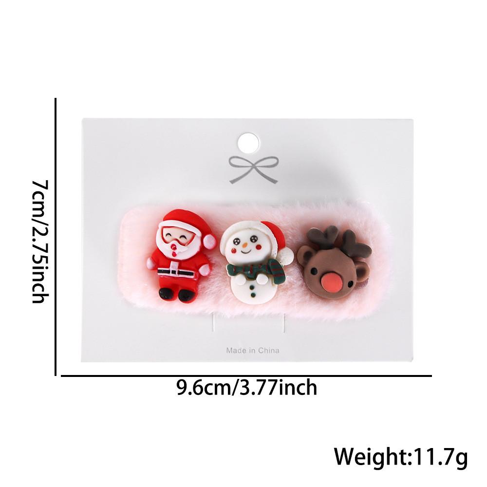 

Плюшевые Рождественские Причудливые Заколки для Волос для Детей с Очаровательными Бантиками и Кукольными Стилями в Нежно-розовом, Зеленом и Plush Pink Clip