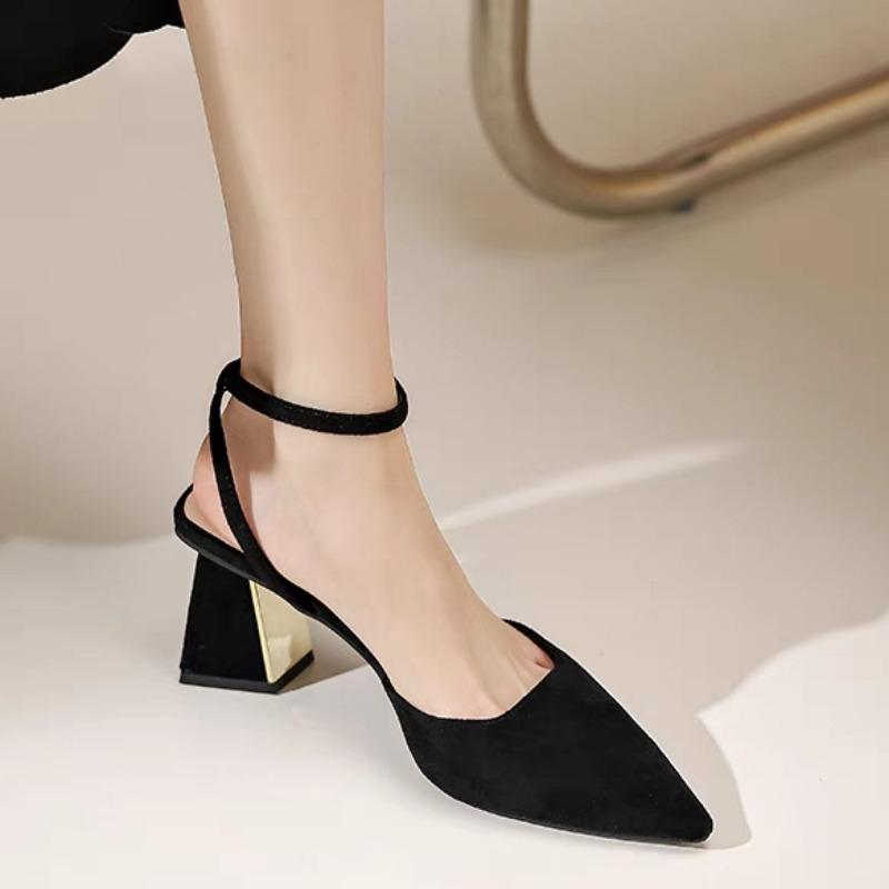 Fashion 2025 Fashion Ladies Shoes Buckle Strap Women's High Heels New Shallow Office and Career Hot Sale Best Seller Closed Toe Sandals