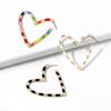 Fashionable Heart Shaped Alloy Earrings For Women Minimalist Street Design Chic