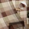 Brown Plaid Sheer Curtains For Living Room Bedroom Home Decor Kitchen Tulle For Windows Voile Drapes