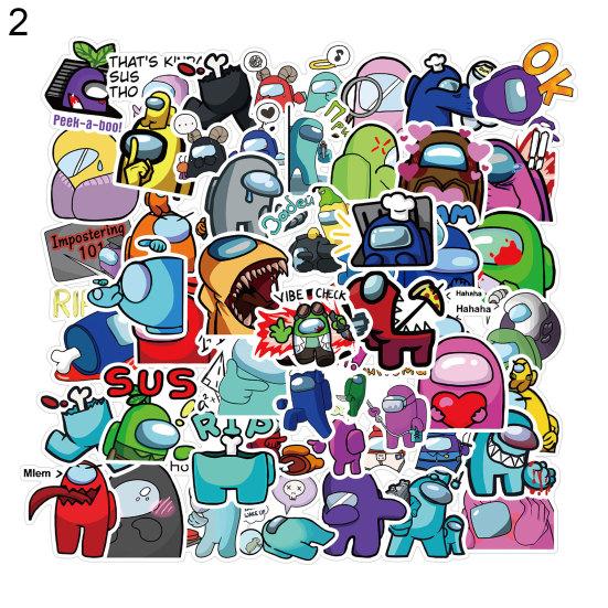 50Pcs Among Us Graffiti Stickers Luggage Laptop Waterproof Self-adhesive Decals