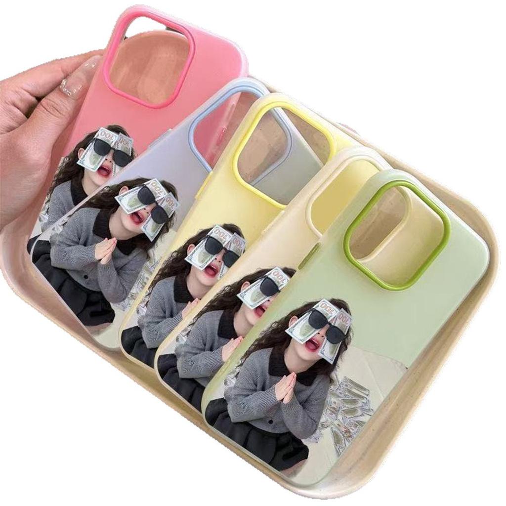 New Jelly 2-in-1 Phone Case for Apple Frosted Phone Protective Case 16promax Macaron Color Fashion