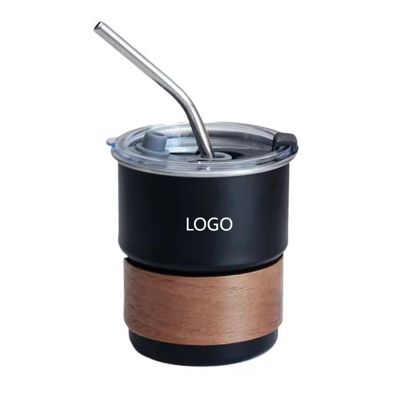 Stainless Steel Travel Coffee Mug With Lid Handle 300ml Insulated Cup Outdoor Camping Office Use