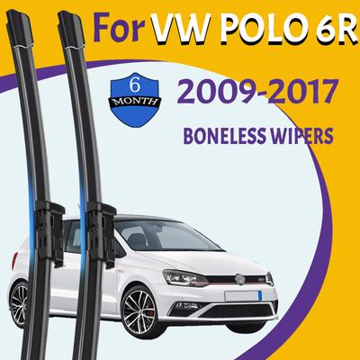 Wiper Blades For VW POLO 6R 2009-2017 Front Windshield Clean Window Windscreen Auto Parts Car Rain Brushes 24''+16''