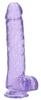 Gode Crystal Clear 21 x 5.5cm Violet - Real Rock Crystal - GODE COULEUR & GIRLY