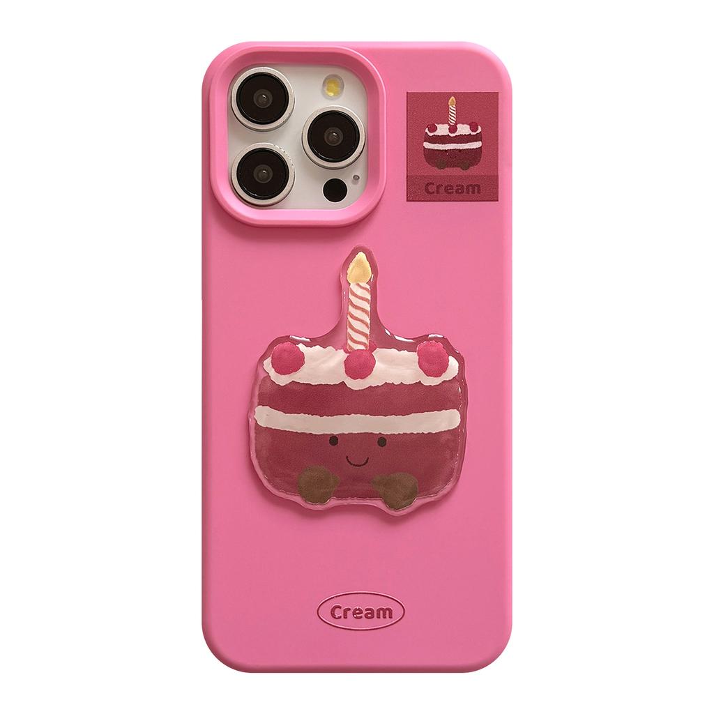 Raspberry Cake 15pro Max Apple 17 Mobile Phone Case IPhone 14 Suitable for 13 Three-dimensional Cartoon 12 Anti Fall