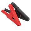 10pcs Electric Test Clip Brass Red Black 4mm 0.2in Hole 20mm 0.8in Open Type Copper Testing Clamp for Power Test