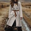 Women's Fashion Jacket Casual Solid-color Long-sleeved Cardigan Long Coat