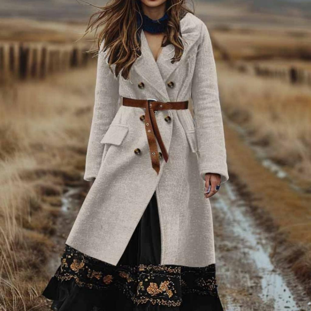 Women's Fashion Jacket Casual Solid-color Long-sleeved Cardigan Long Coat