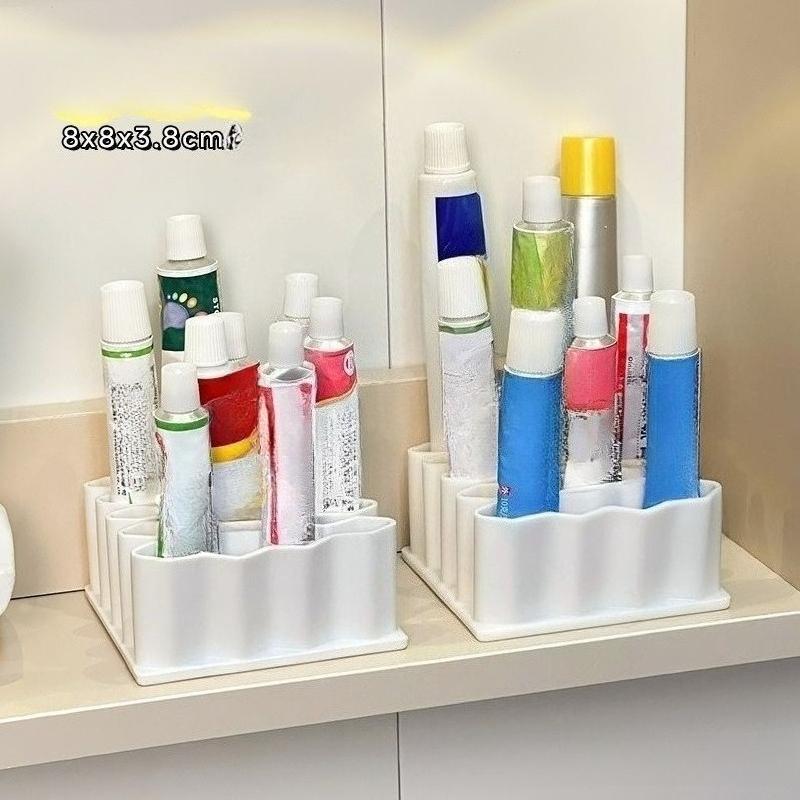 Kreatywny Silikonowy Pojemnik do Przechowywania z Falistą Linią Stojak na Tubkę z Pastą do Zębów i Maścią oraz Klej Organizer do Łazienki Ozdoba na Biurko