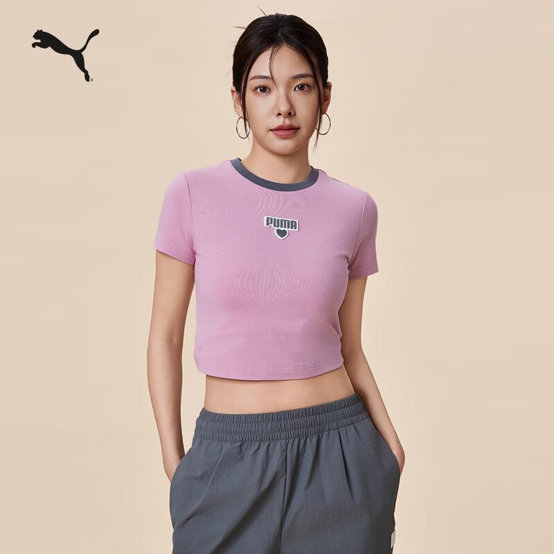 

PUMA Women s Retro Slim-Fit Cropped BABYTEE T-Shirt 695498 S