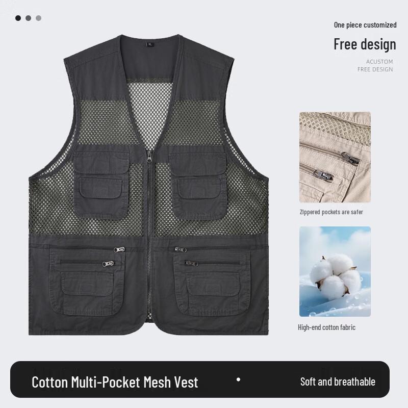 Qian Yiyang Quick-Dry Multi-Pocket Outdoor Vest XL