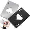 Hot salesAce of Spades Credit Card Size Bottle Opener Creative Playing Card Shaped Portable Stainless Steel Bottle Opener