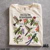 Field Guide To Hummingbirds Comfort Colors® Tshirt, Vintage Hummingbird Species Graphic Tee, Retro Birdwatching Shirt, Botanical Bird Lover
