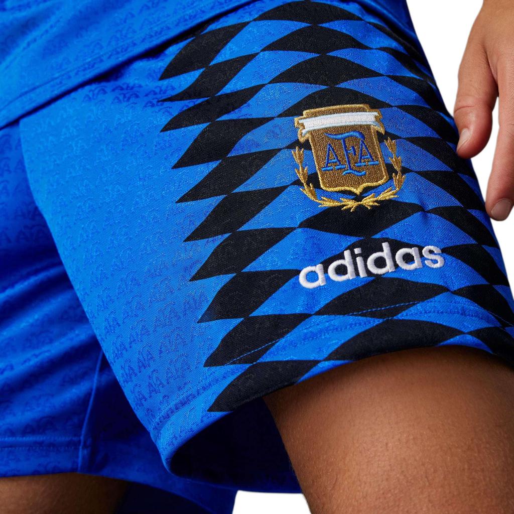 Adidas Originals 1994 World Cup Replica Argentina National Team Badge Full Print Letter Soccer Pants Men Bottoms Blue IS0265