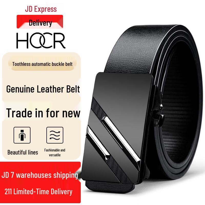 HOCR Men s Automatic Buckle Genuine Leather Belt 120cm