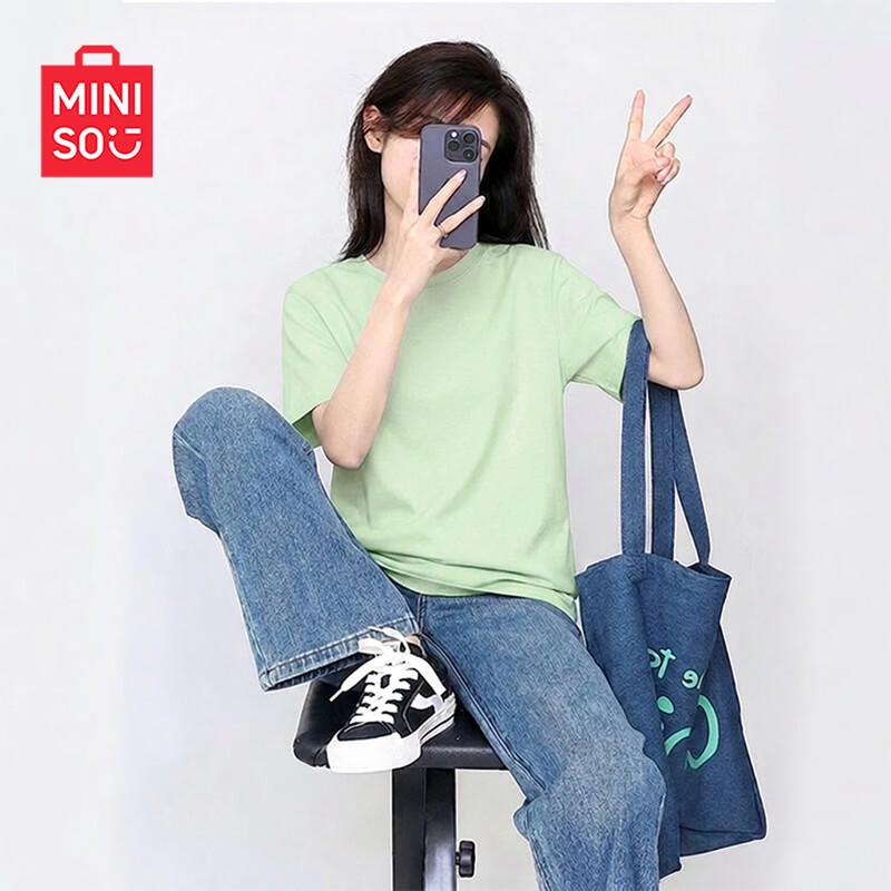 MINISO Women's Pure Cotton Short Sleeve T-shirt
