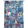 Blue Explosion Punk Graffiti Sheer Curtains Window Curtains For Living Room Bedroom Blinds Kids Room Home Decor