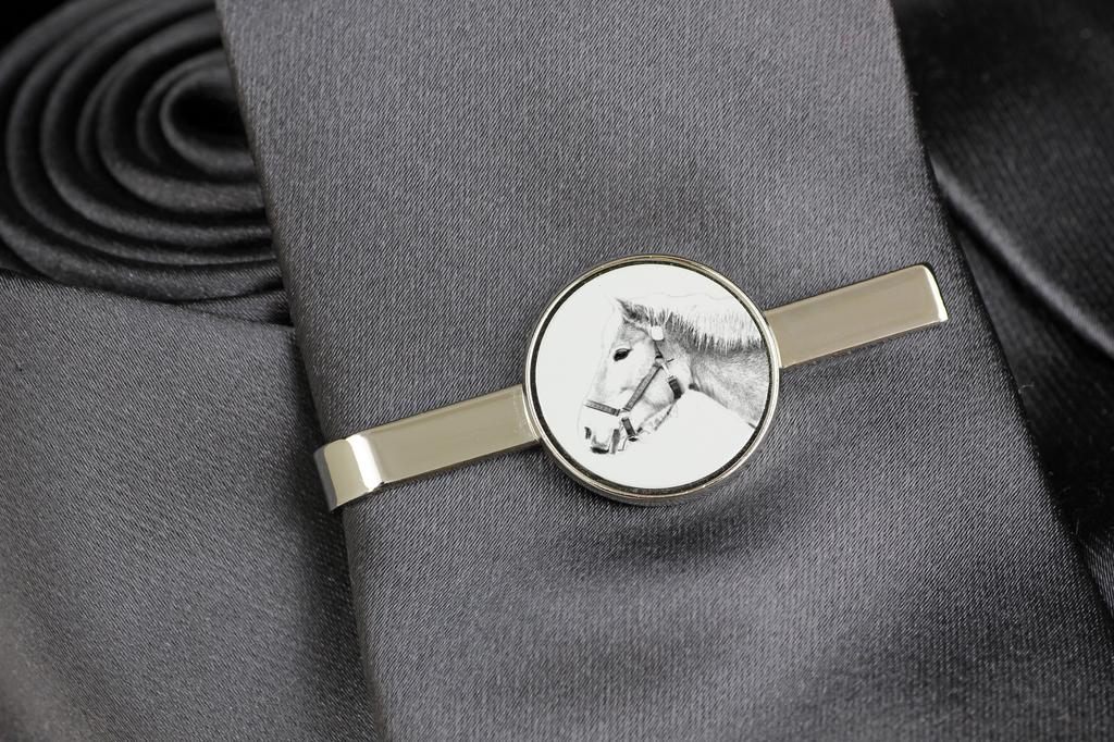 Haflinger - tie clip with a horse, personalized tie clip, a unique gift for a man from the Art-Dog brand