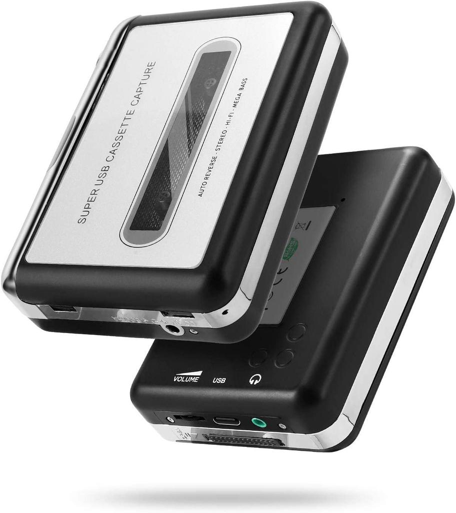 Reshow Portable Cassette Tape Player Audio Converts Cassette Recorder to iPod Compatible with Laptops and Desktop Tape to Digital Includes Earphones