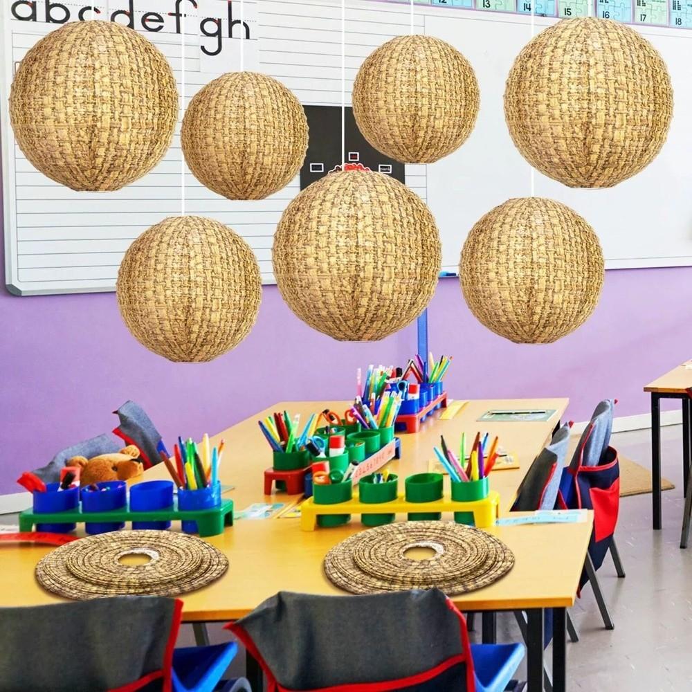 3PCS Paper Material Burlap Paper Lanterns Linen Material Hanging Lanterns Paper Lanterns  Weddings