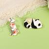 Original Cartoon Alloy Brooch Geometric Animal Cute Rabbit Panda Schoolbag Decoration Clothes Accessories Badge