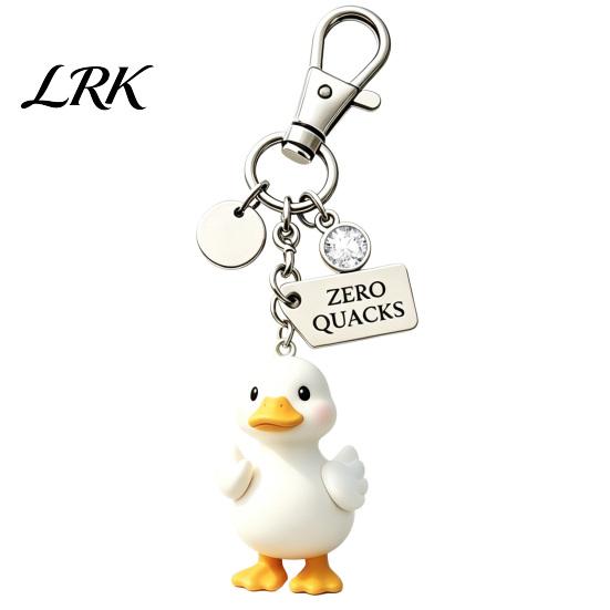 Personalized Birthstone Gift Keychain Pendant Inspirational Duck Design Key Holder with Sentimental Charm Encouragement Card Lightweight Healing April