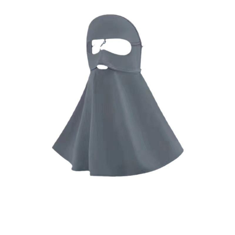Ice Silk Women's Facekini: Full Face UV Protection & Breathable Sun Mask for Cycling