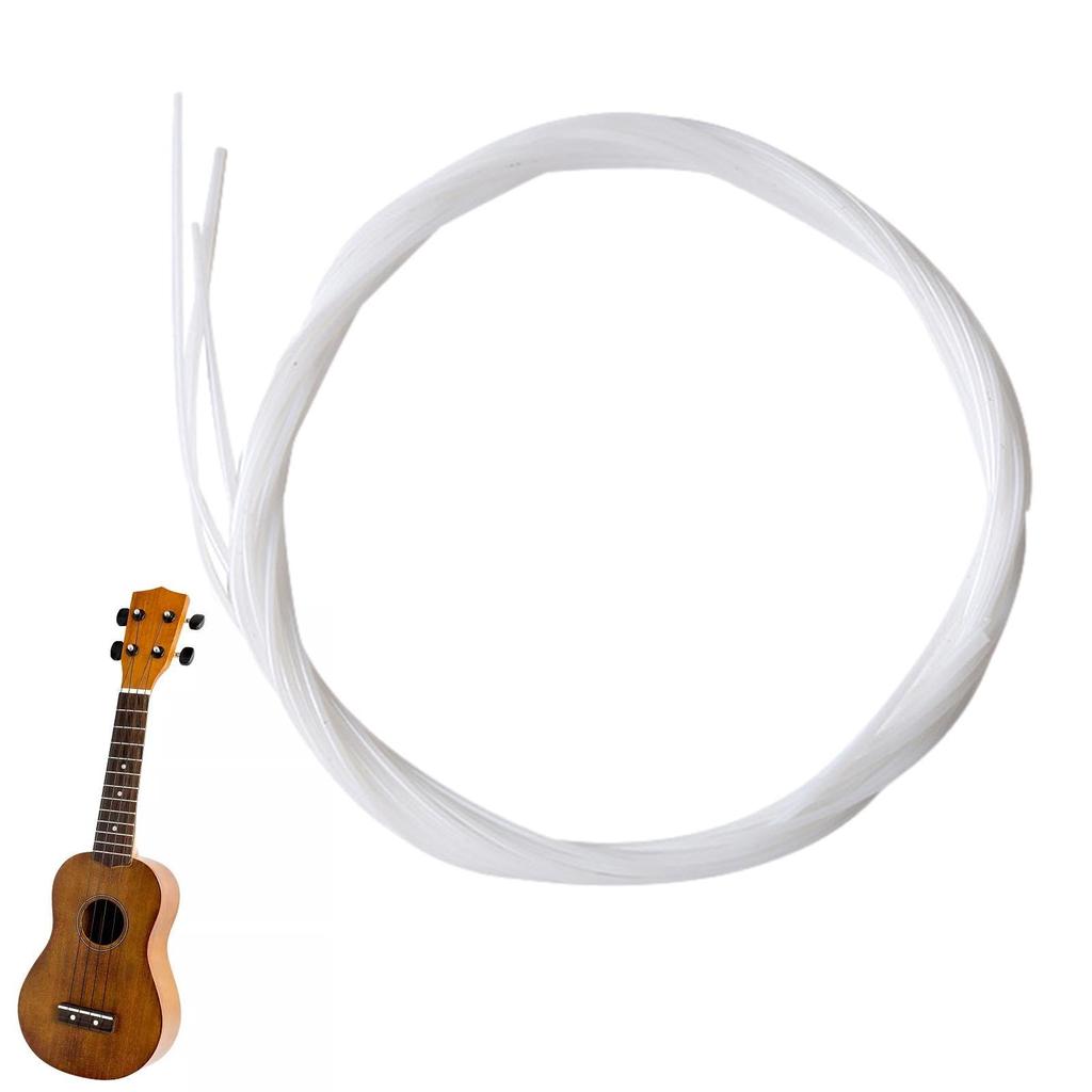 Gupcaqosjw Ukulele Ukulele Nylon Soprano Ukulele Standard Ukulele Set of 4 White Nylon Strings Replacement Parts Accessories for Inch Ukulele Nylon