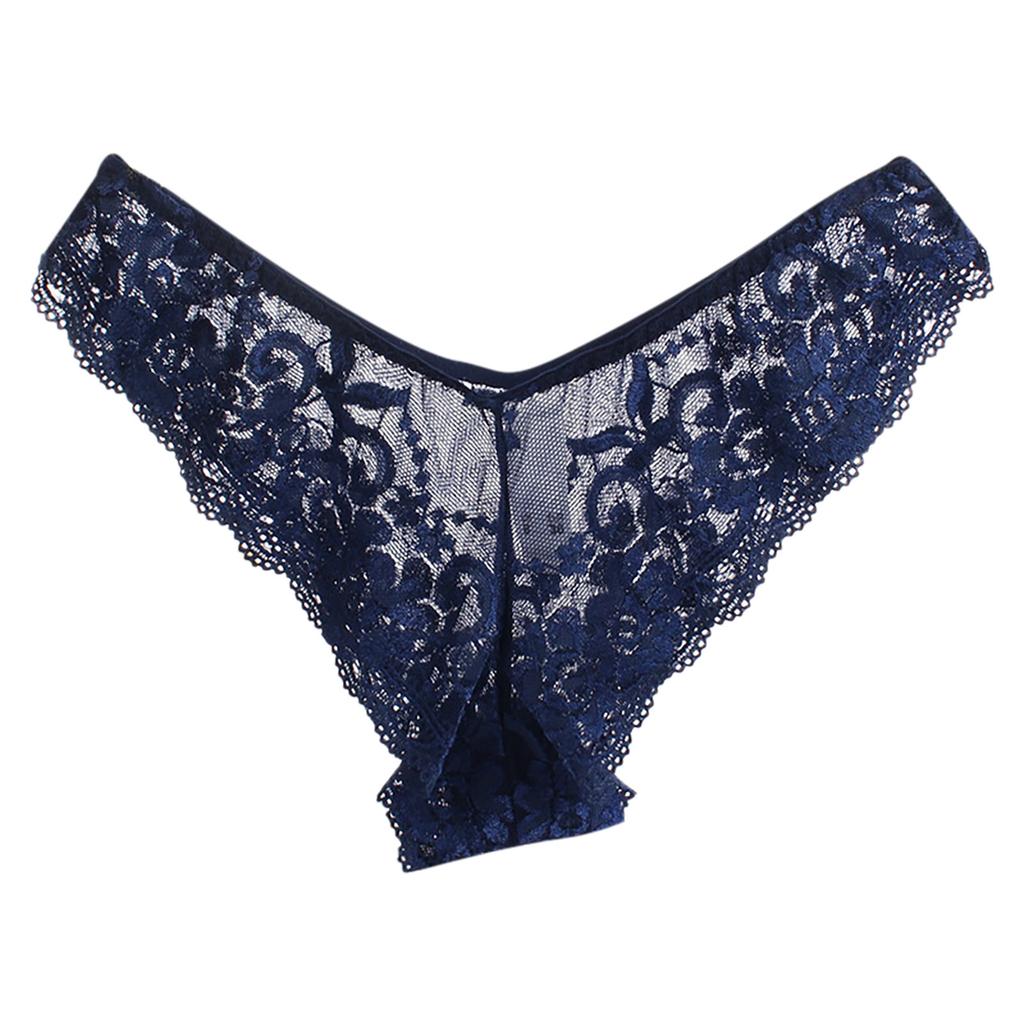Women Sexy Lace See-Through Breathable Soft Briefs Panties Lingerie Underwear
