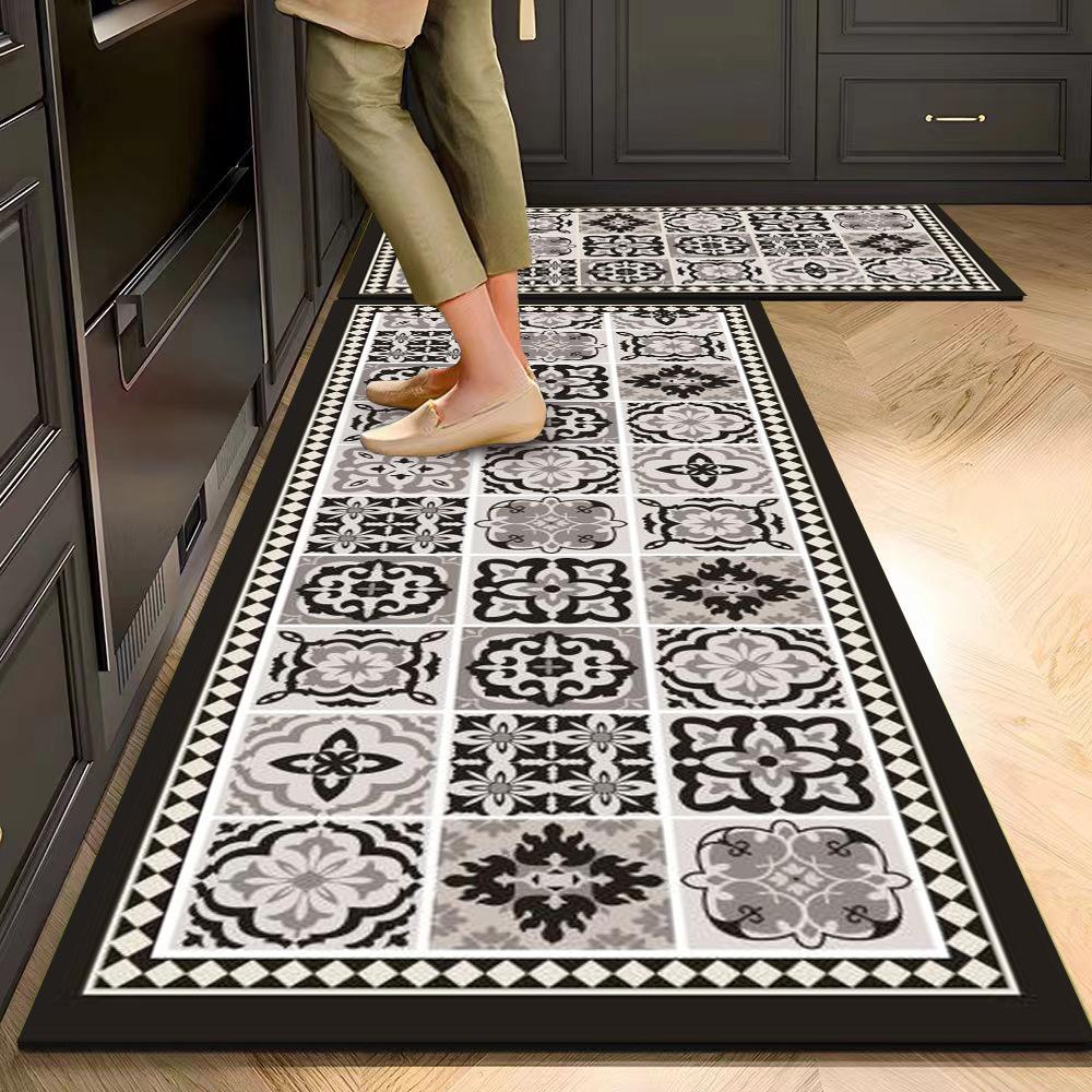 Long Kitchen Floor Rug Diatom Mud Water-Absorbing Oil-Absorbing, No-Wash, Dirt-Resistant, Anti-Slip Door Mat Home Decor