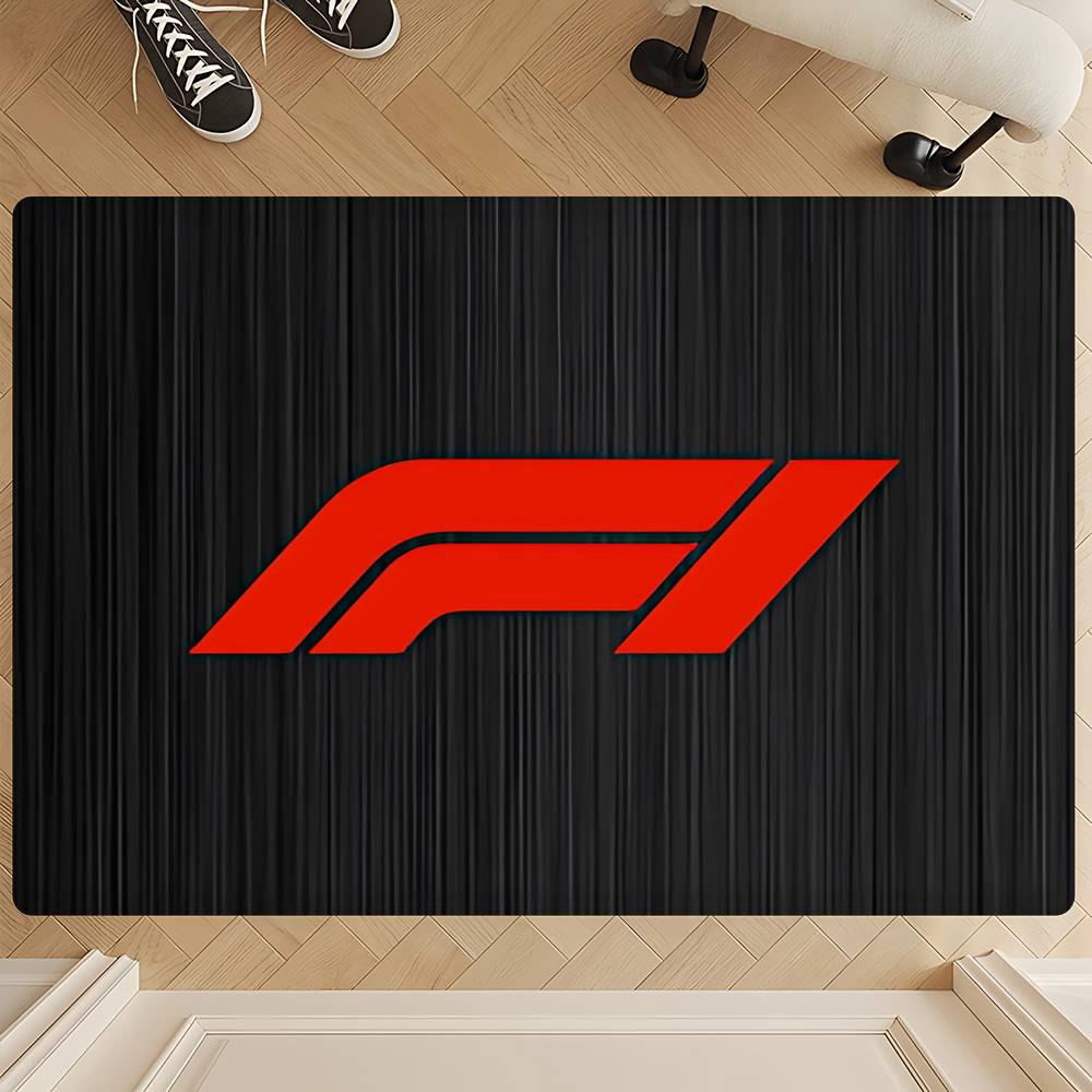 Alfombra de Puerta de Coche de Carreras F1 Estilo Nórdico Dormitorio Sala de Estar Felpudo Hogar Balcón Antideslizante Alfombra