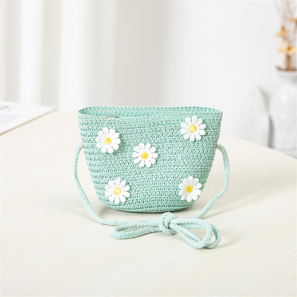 Solhatt för barn Flickor Sommar Ny Halmväska Keps Set Baby Resa Solskydd Strandhattar Sol Fiskarhatt