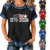 Top casual alla moda da donna con stampa di lettere