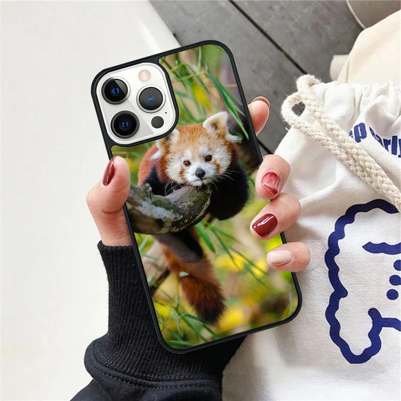 Red Panda Cute Animal Phone Case For iPhone 17 Air 15 16 Cover  11 13 14 Pro Max 12 Plus Max Fundas