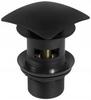Square Black Click-clack Plug for Washbasin or Bidet with Overflow 1 14