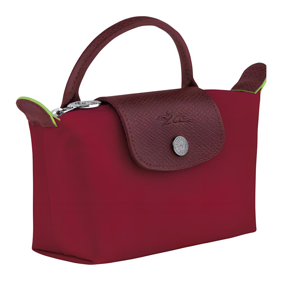 Longchamp Le Pliage Green 17 Manico Corto Tela Borsa a Forma di Raviolo Borse da Donna Borgogna 34175919P59