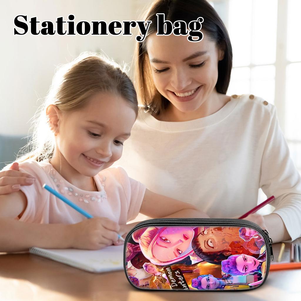 Printed Peripheral Pencil Bag Witch Girls Group Primary And Secondary School Students Pencil Case