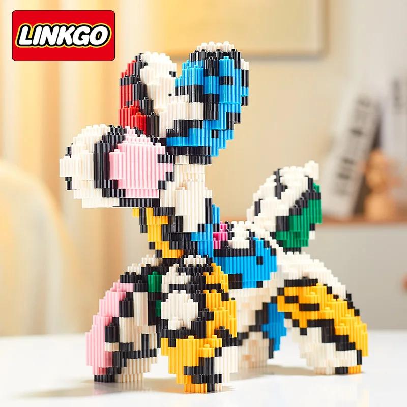 TOYLINX Home Decor Micro Building Blocks Balloon Dog DIY Model Assembly Toy Colorful Interlocking ABS Children's Toys