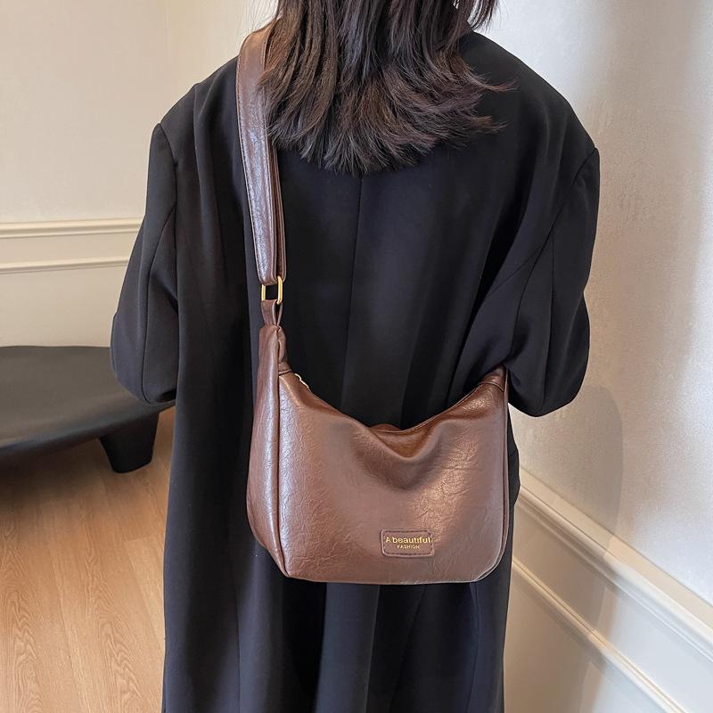 Large Capacity Bag Women's Bag 2025 New Trendy Casual Tote Bag College Students Class Crossbody Shoulder Bag Dumpling Bag