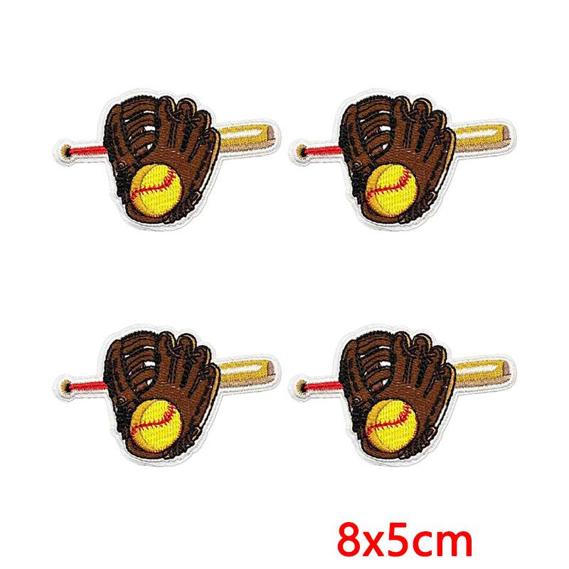 10PCS Softball Themed Iron On Patches, Softball Bow & Unicorn Embroidery Patches, Patches for Clothing DIY Decoration
