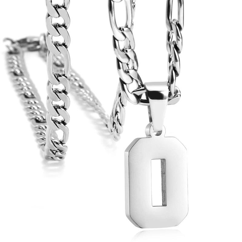 Men's Athlete Stainless Steel Sports Digital Necklace Baseball/Basketball/Soccer Team Inspiration Jewelry Spot